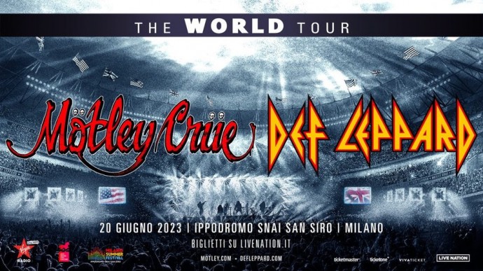 Mötley Crüe & Def Leppard annunciano il tour mondiale con un’unica data italiana: 20 giugno 2023 Milano Summer Festival, all’Ippodromo Snai San Siro.